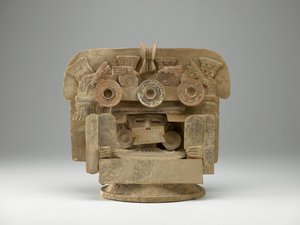 Incensario, ca. 200-600 (terrakotta og maling) av Mexican School