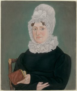 Portrett av en kvinne med blondehette av Micah Williams
