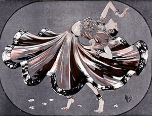 Frøken Ruth i sine hinduistiske danser: Mata Hari på teatret Marigny - av Mich (Michel Liebeaux