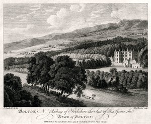 Bolton, North Riding of Yorkshire, sete for hans nåde, hertugen av Bolton, 1775 av Michael Angelo Rooker