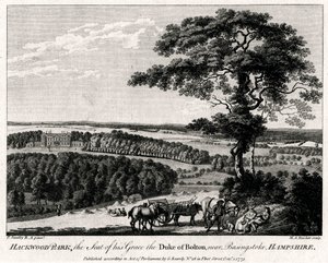 Hackwood Park, sete for hans nåde, hertugen av Bolton, nær Basingstoke, Hampshire, 1775. av Michael Angelo Rooker