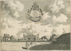 Bentley Hall: kobberplategravering, nd [1653 - 1686] av Michael Burghers