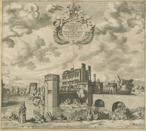 Caverswall Castle: kobberplategravering, nd [1653-1686] (trykk) av Michael Burghers