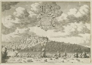 Dudley Castle: kobberplategravering, nd [1653-1686] (trykk) av Michael Burghers