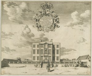 Elmhurst Hall: kobberplategravering, nd [1653-1686] av Michael Burghers
