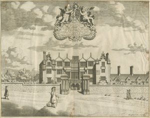 Keele Hall: kobberplategravering, nd [1653-1686] av Michael Burghers