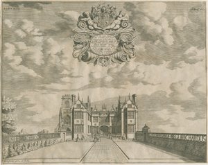 Trentham Hall: gravering, nd [1686] av Michael Burghers