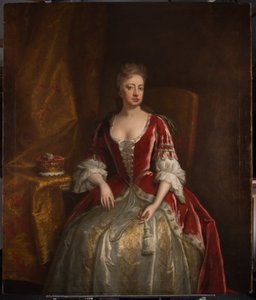 Portrett av Lady Elizabeth Percy, kone til Charles, 6. hertug av Somerset (1667-1722) av Michael Dahl