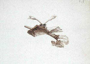 Tegning fra Michael Faradays utklippsbok (penn og blekk på papir) av Michael Faraday