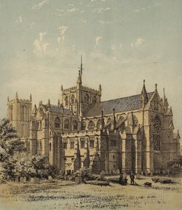 Ripon Cathedral, Yorkshire (farge litho)