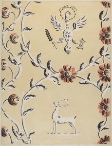 Gratis hånddekorert vegg, ca. 1940.