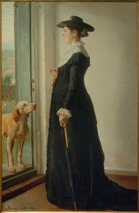Portrett av min kone. Maleren Anna Ancher av Michael Peter Ancher