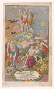 Atlas en Hercules bærer sternerhemel Tittelside for: Johann Baptista Homann, Atlas Novus Terrarum Orbis Imperia, Regna og Status Exacte Tabulis Geographicè Demonstrants, 1729 av Michael Rössler
