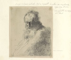 Bust van en old man met baard Samling av åttifem originaltrykk (serietittel) av Michael Willmann (attributed to)