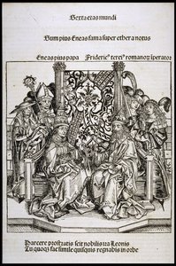 Møte mellom pave Pius II og Frederik III, keiser av Tyskland, ca 1493.