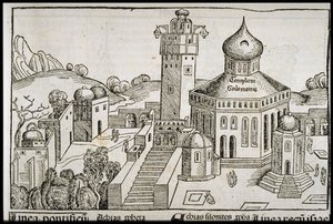 Templum Salomonie fra Schedels Chronicle of the World, ca 1493. av Michael Wolgemut