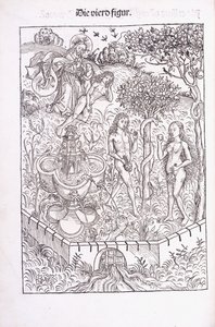 Adam og Eva i Edens hage, 1491 av Michael Wolgemuth