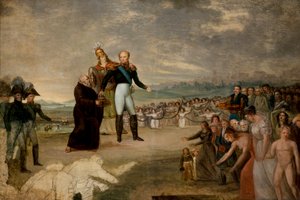 Alexander I kronet konge av Polen (olje på lerret) av Michal Stachowicz