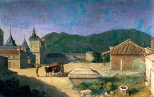 Utsikt over Escorial, Spania, tidlig på 1700-tallet