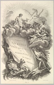 Frontispice for graven til Charles Sackville, jarl av Dorset Frontispice for ..., ca. 1736.