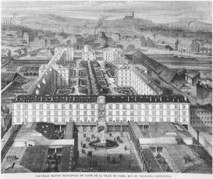 Det nåværende sykehuset Fernand Widal, Paris, illustrasjon fra 