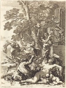 Bacchante med sovende barn av Michel Dorigny