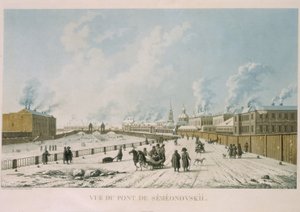 Semyonovsky-broen i St. Petersburg, 1813
