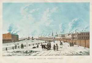Semyonovsky-broen i St. Petersburg, 1813