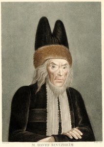 Portrett av David Sintzheim 1745-1812, 1800-tallet.
