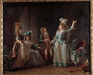 Dragemaleriet av Michel Garnier (1753-1819). 1780 Dim. 0,54 x 0,65 m. Paris, Musee Carnavalet