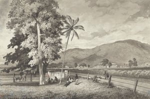 St. James' Barracks fra lekeplassen til modellskolen av Michel Jean Cazabon
