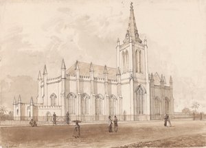 Trinity Church, Port of Spain av Michel Jean Cazabon