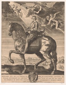 Ridesportrett av Bernard de Foix de la Valette, hertugen av Epernon av Michel Lasne
