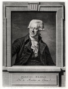 Portrett av Pascal Paoli, gravert av Benoit Louis Henriquez (1732-1806) 1793 av Michel Martin Drolling