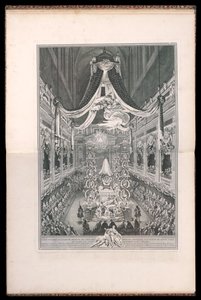 Begravelsesmenn til Elisabeth Thérèse av Lorraine Dronning av Sardinia, i kirken Notre Dame de Paris på XXII. SEPTEMBER M.DCC.XXXXI. (Begravelse til Elisabeth Thérèse av Lorraine, dronning av Sardinia, i Notre Dame-kirken i Paris 22. september 1. av Michel de Bonneval