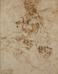 En figur som ligner en Triton, c1490-1560 av Michelangelo Buonarroti