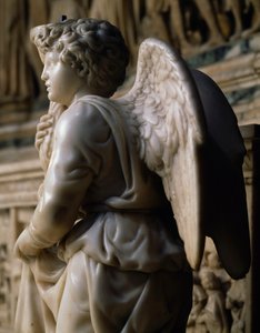 Engel kandelaber for Ark of Saint Dominic av Michelangelo Buonarroti