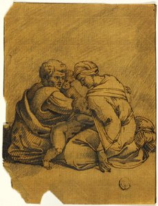Familiegruppe: Osias, Judas konge, ammet av sin mor av Michelangelo Buonarroti