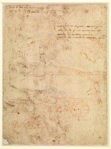 Figurstudie av Michelangelo Buonarroti