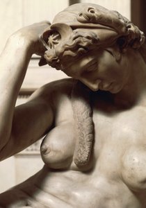 Italia, Firenze, Nytt sakristi i Medici-kapellet i basilikaen San Lorenzo i Firenze, Natt, detalj fra graven til Giuliano de