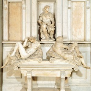 Italia, Firenze, Nytt sakristi i Medici-kapellet i San Lorenzo-basilikaen i Firenze (UNESCOs verdensarvliste av Michelangelo Buonarroti