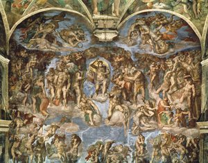 Last Judgement, from the Sistine Chapel av Michelangelo Buonarroti