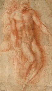 Pieta, ca. 1530-36 (rødt kritt) av Michelangelo Buonarroti