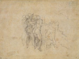 Studie for den siste dommen (grafitt på papir) av Michelangelo Buonarroti