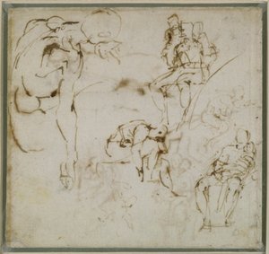 Studie av figurer, ca. 1511 av Michelangelo Buonarroti