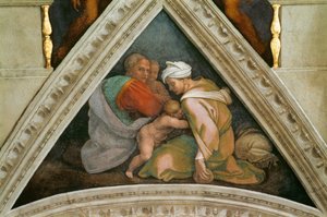 The Ancestors of Christ: Ozias sixtinske kapells tak i Vatikanet, 1508-1512. av Michelangelo Buonarroti