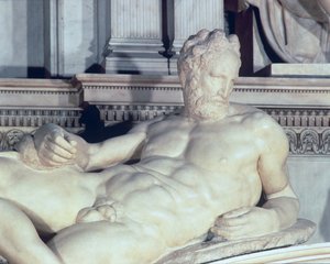 Tomb of Lorenzo de Medici, detalj av Dusk-marmor