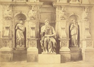 Graven til pave Julius II (1453-1513) detalj av Moses flankert av Leah og Rachel av Michelangelo Buonarroti