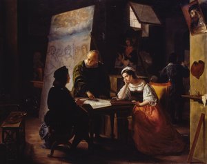 I Raphaels studio av Michelangelo Fumagalli