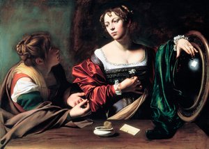 Marta og Maria Magdalena, ca. 1598 av Michelangelo Merisi Caravaggio